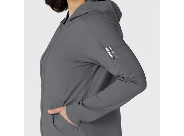 Renew Knit Damejakke med hette Pewter M 