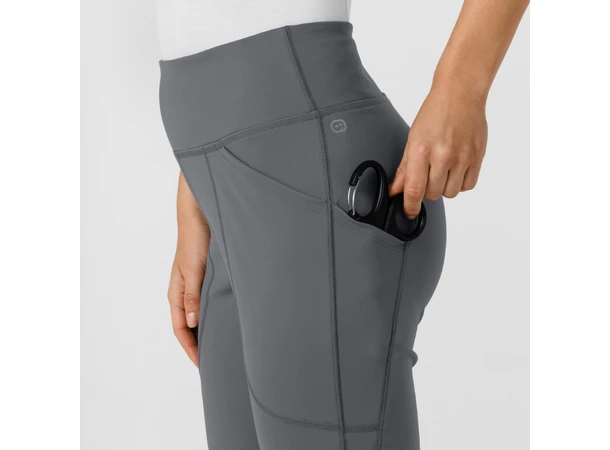 Renew Knit Yogabukse med strikk i livet Pewter M 