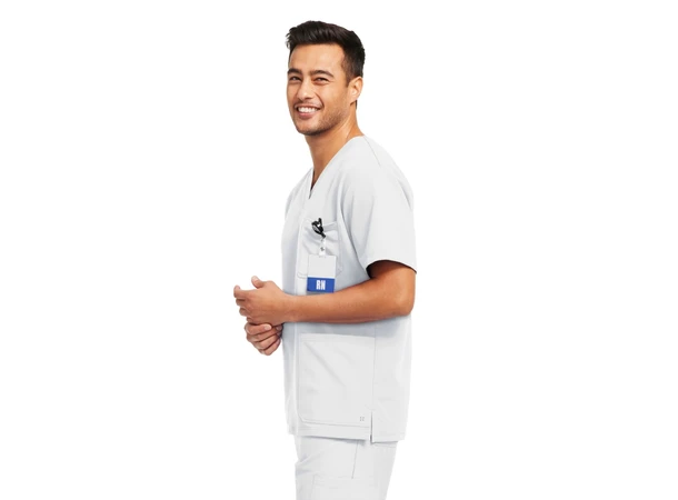 V-Tess Herretunika med V-hals White M 