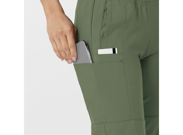 W123 Damebukse med strikk i ben Olive XL 