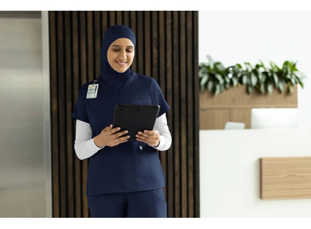 W123 Dametunika med V-hals Navy S 