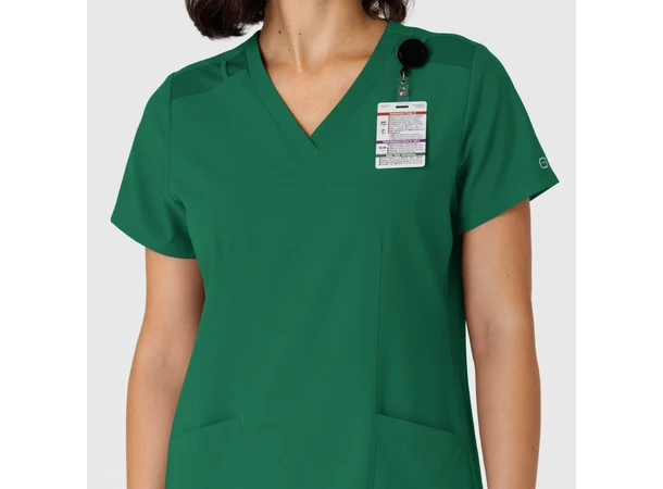 W123 Dametunika med kurvet V-hals Hunter XS 