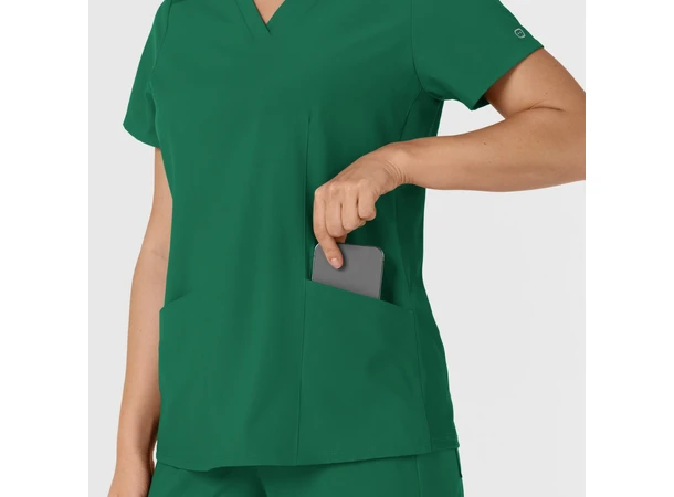 W123 Dametunika med kurvet V-hals Hunter XS 