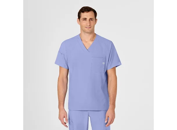 W123 Herretunika med V-hals Ceil Blue L 