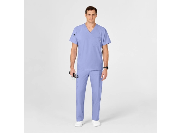 W123 Herretunika med V-hals Ceil Blue L 