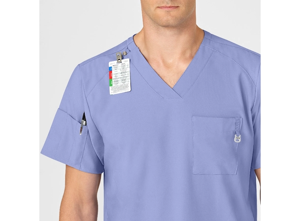 W123 Herretunika med V-hals Ceil Blue L 