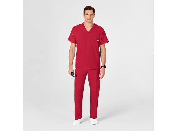 W123 Herretunika med V-hals Red S 