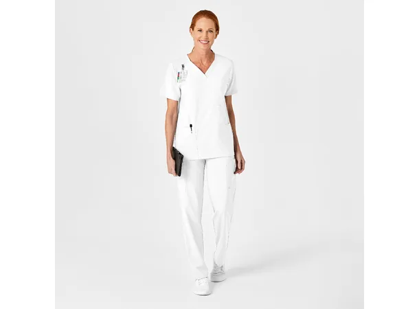 W123 Unisex tunika med 4 lommer White XXS 