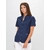 ROZA Dametunika med knapper i front Ink Blue+White S 