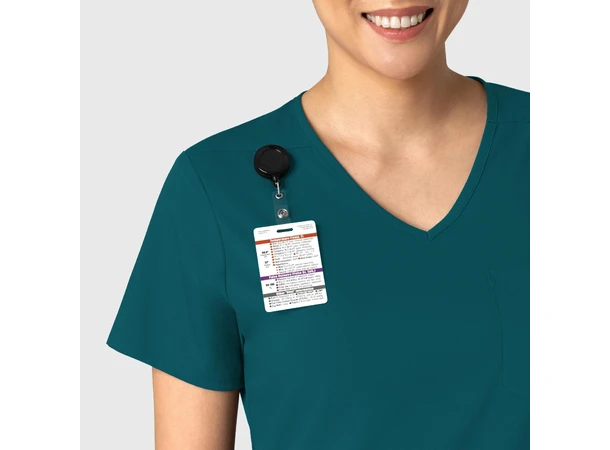 Boundless Dametunika med kurvet V-hals Caribbean Blue 3XL 