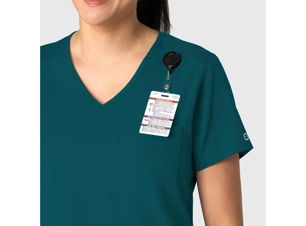 Boundless Dametunika med kurvet V-hals Caribbean Blue 3XL 