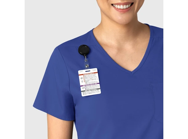 Boundless Dametunika med kurvet V-hals Galaxy Blue S 