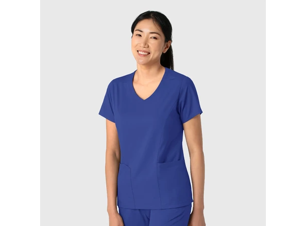 Boundless Dametunika med kurvet V-hals Galaxy Blue L 