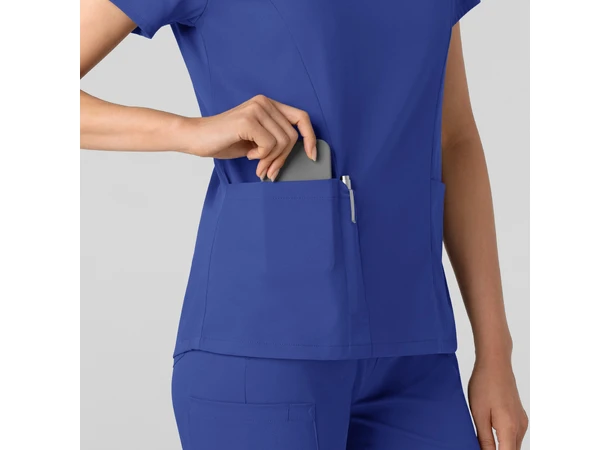 Boundless Dametunika med kurvet V-hals Galaxy Blue L 