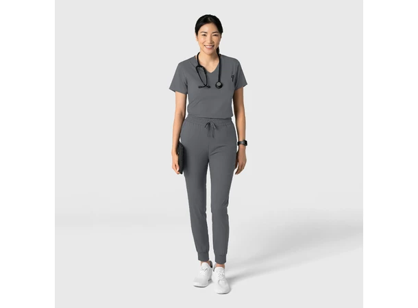 Boundless Dametunika med kurvet V-hals Pewter M 