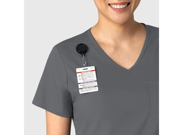 Boundless Dametunika med kurvet V-hals Pewter M 