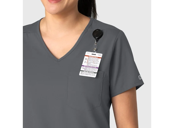 Boundless Dametunika med kurvet V-hals Pewter M 