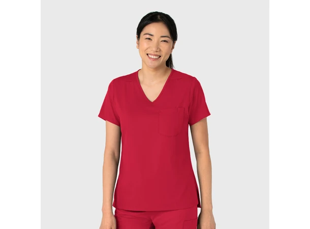 Boundless Dametunika med kurvet V-hals Red XXL 