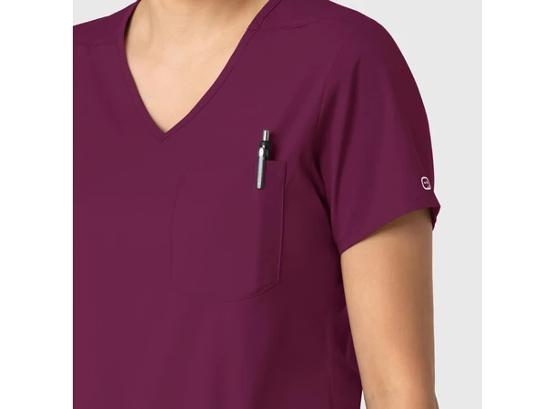 Boundless Dametunika med kurvet V-hals Wine XS 