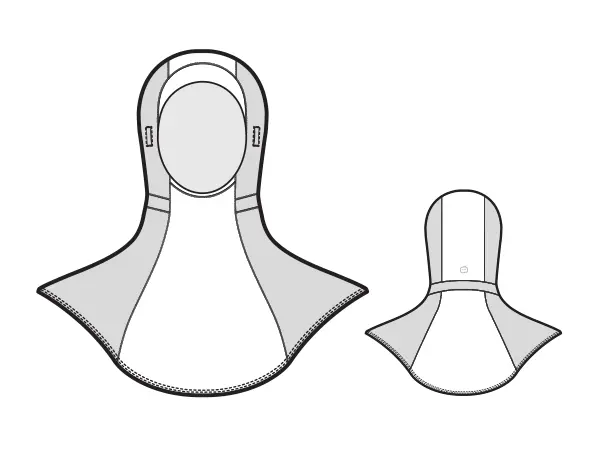 Dame Hijab Operasjonslue Pewter S/M 