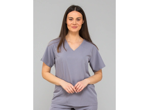 KIM Dametunika med V-hals Steel Grey S 
