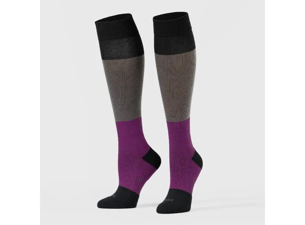 Kompresjonsstrømper Black Grey Rasberry L 