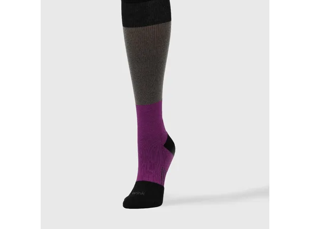 Kompresjonsstrømper Black Grey Rasberry L 