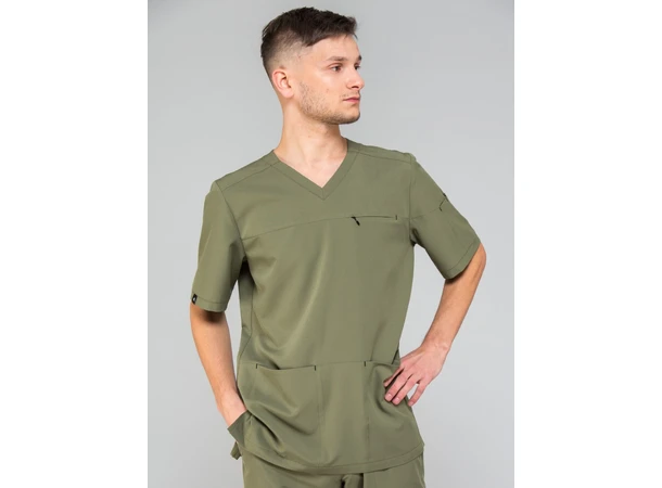 LEO Herretunika med brystlomme Khaki  XS 