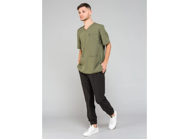 LEO Herretunika med brystlomme Khaki  XS 