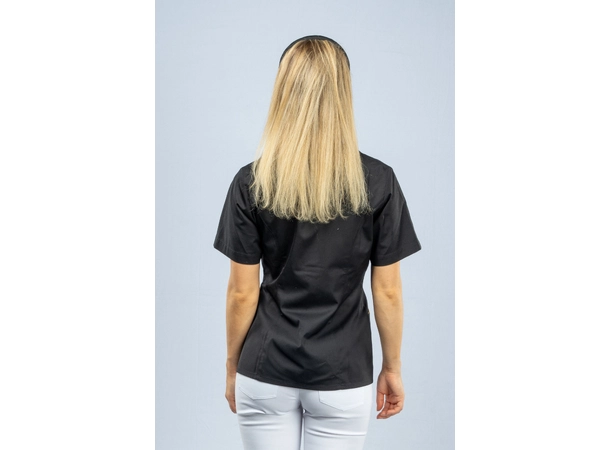 ROZA Dametunika med knapper i front Black+Gold M 