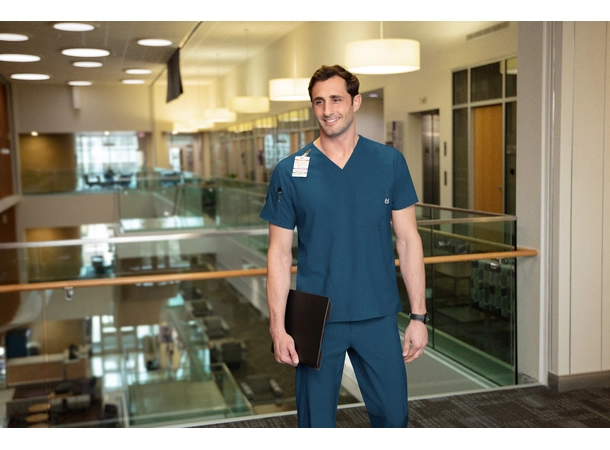 W123 Herretunika med V-hals Caribbean Blue L 