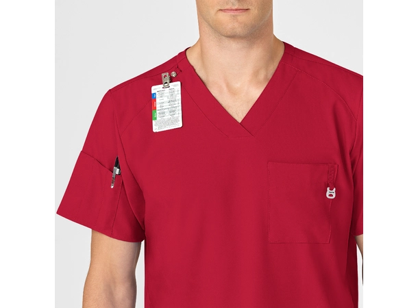 W123 Herretunika med V-hals Red XS 