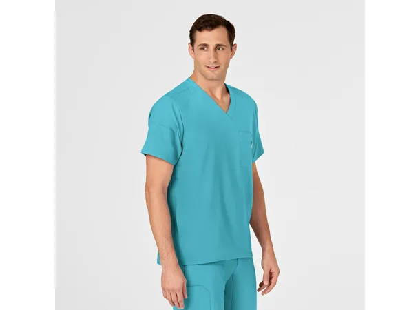 W123 Herretunika med V-hals Teal Blue XL 