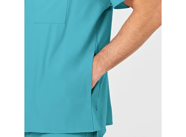 W123 Herretunika med V-hals Teal Blue XL 