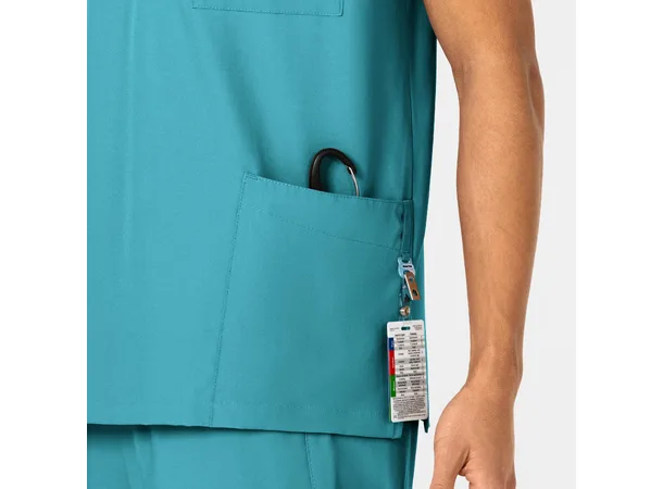 W123 Unisex tunika med 4 lommer Teal Blue M 