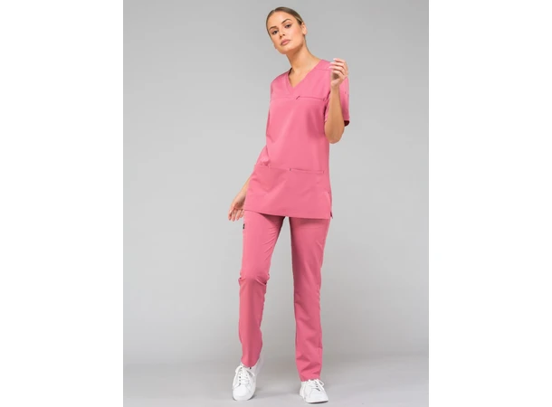 AVA Dametunika med brystlomme Flamingo Pink M 