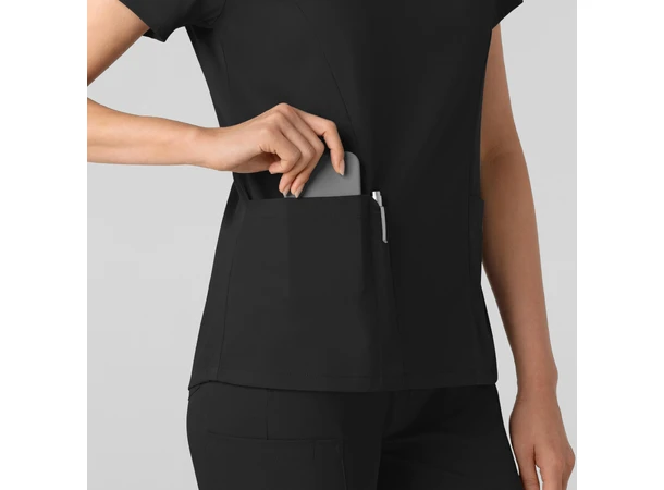 Boundless Dametunika med kurvet V-hals Black M 