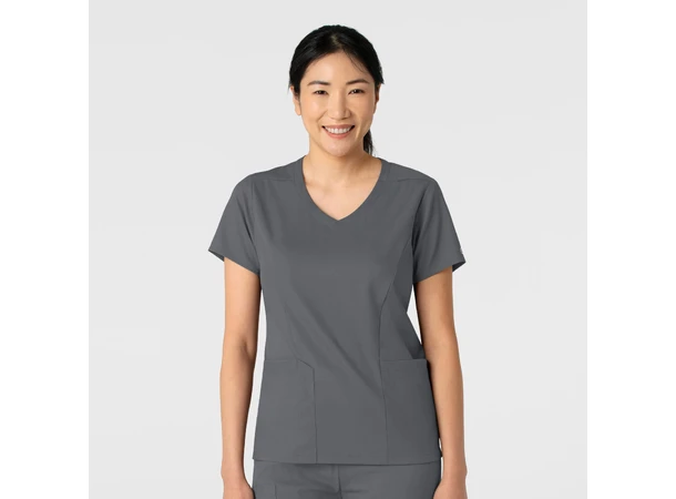 Boundless Dametunika med kurvet V-hals Pewter M 