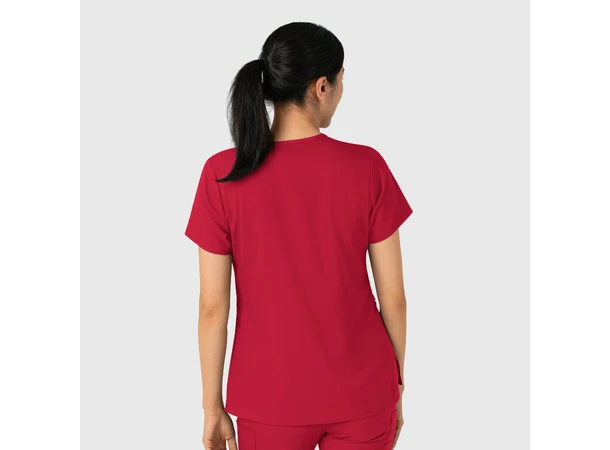 Boundless Dametunika med kurvet V-hals Red S 