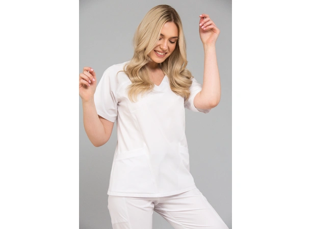 KIM Dametunika med V-hals White XXL 