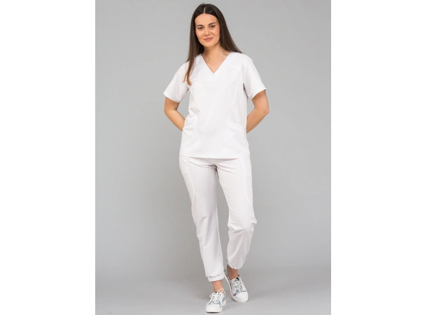 KIM Dametunika med V-hals White XXL 