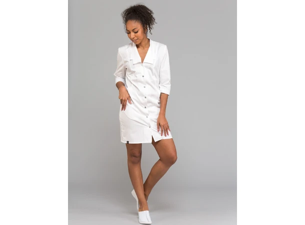 MAJA legefrakk med 3-kvart erm White XXL 