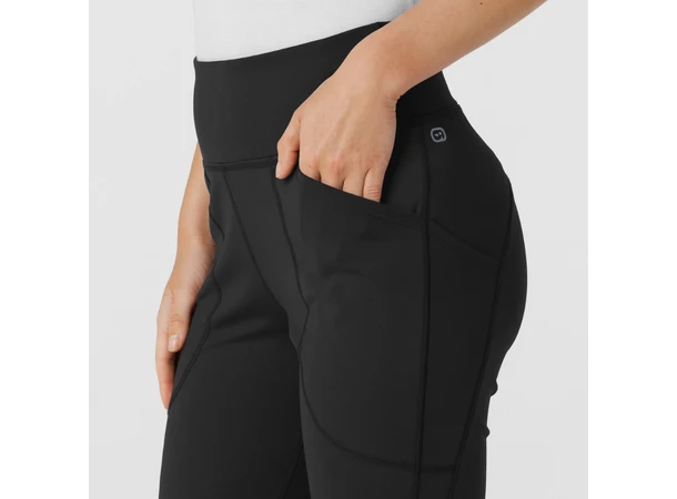 Renew Knit Yogabukse med strikk i livet Black S 
