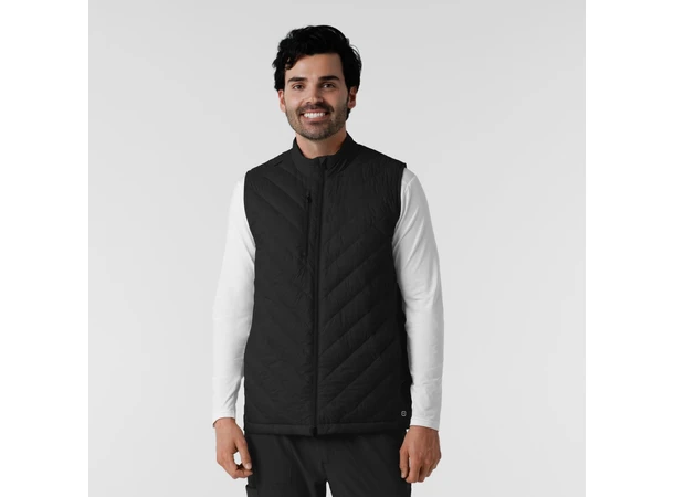 Tynn dunvest for herre Black S 