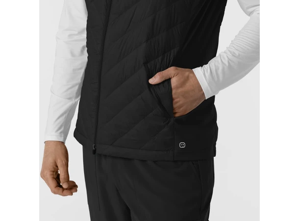 Tynn dunvest for herre Black S 