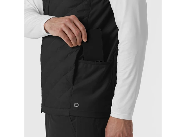 Tynn dunvest for herre Black S 