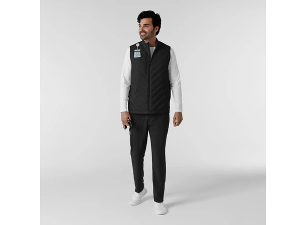 Tynn dunvest for herre Black S 