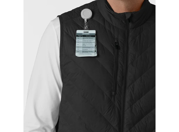 Tynn dunvest for herre Black S 