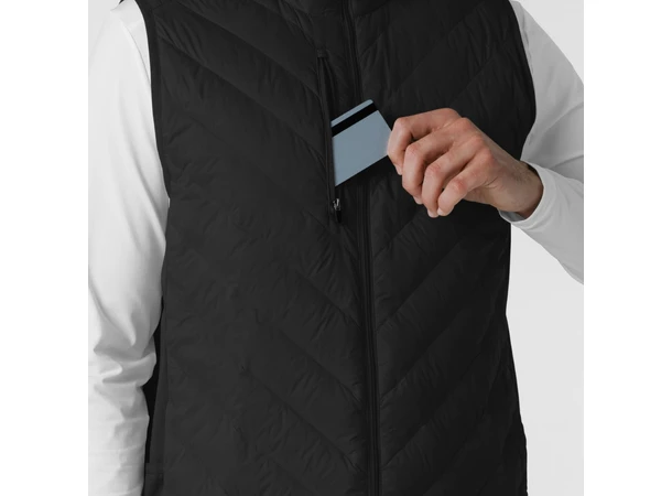 Tynn dunvest for herre Black S 