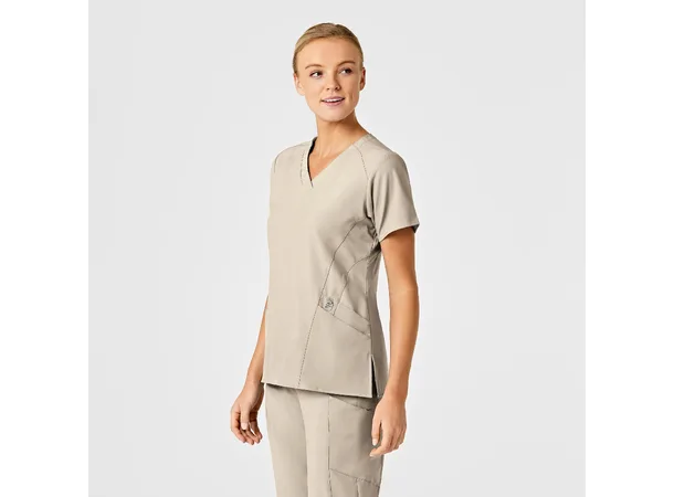 W123 Dametunika med V-hals Khaki 3XL 